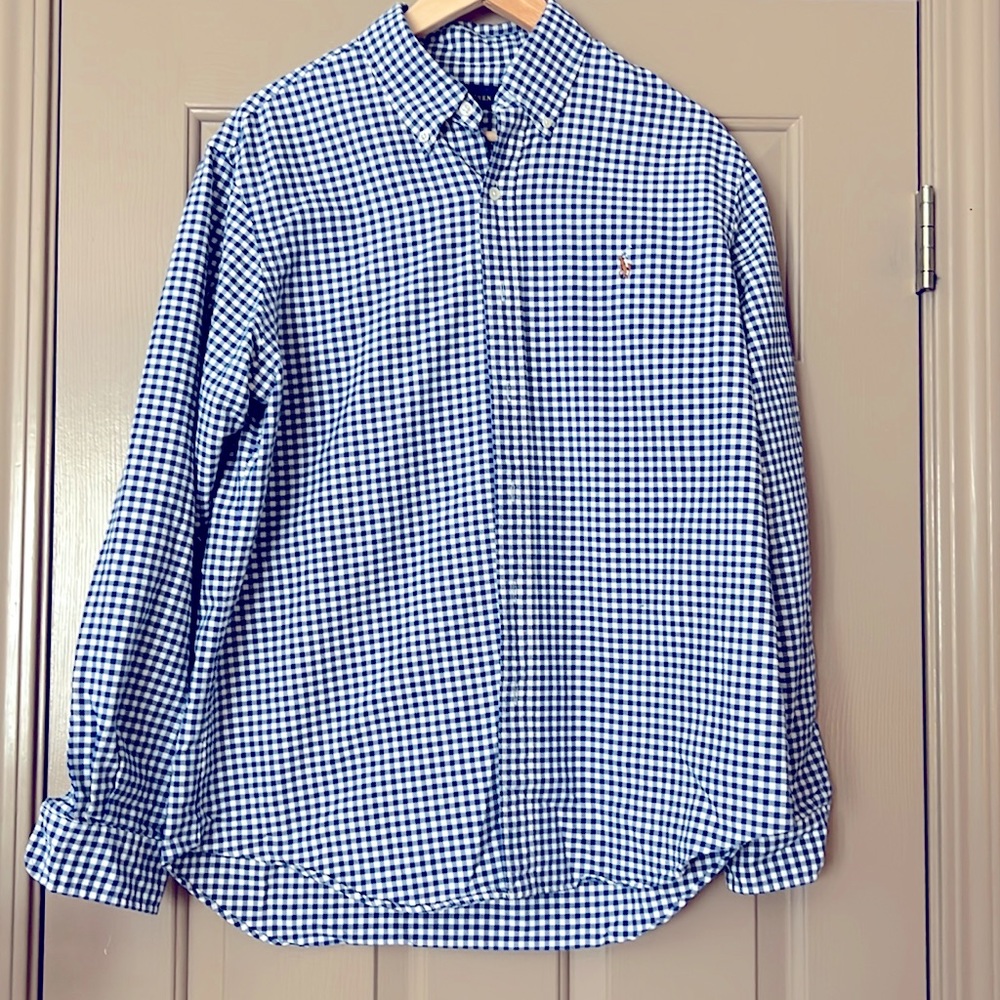 Ralph. Lauren, men’s button-down shirt.